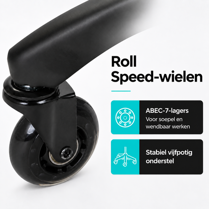 Gabbiano Kapperskruk Bruin – Ergonomische Zadelkruk met Gasveer – Professionele Werkstoel met Wielen