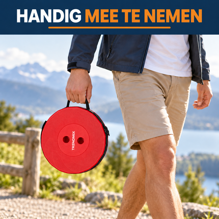 Trendmix Opvouwbare Kruk – Telescopisch & Verstelbaar tot 45 cm – Rood