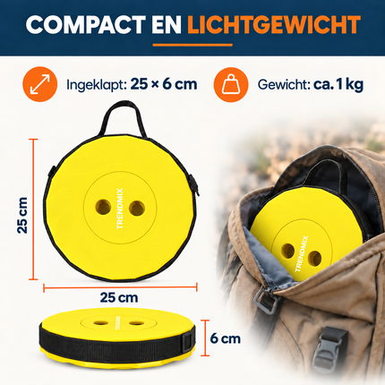 Trendmix Opvouwbare Kruk Verstelbaar & Lichtgewicht – Regenboog Telescopische Kruk Voor Festival, Concert, Camping & Reizen