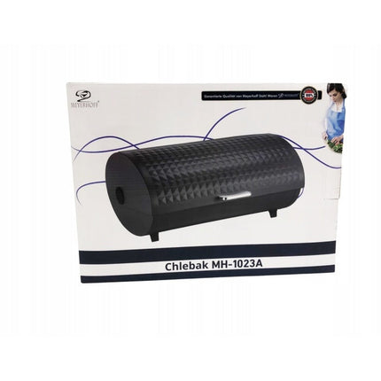 Meyerhoff Broodtrommel Antraciet – Met Roldeksel & Diamantpatroon – 39 cm – Gepoedercoat Staal – Voor Vers Brood, Gebak & Broodjes