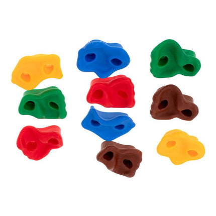 Ikonka Klimstenen 10 stuks - Klimwand Maken - Klimmuur Stenen - Inclusief Montage Materiaal - Multikleur