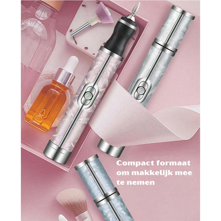Trendmix Draadloze Elektrische Nagelvijl Nagelfrees Met 5 Bitjes Roze - 4 Bedieningsmodi - Manicure Pedicure Set Elektrisch - Oplaadbaar - USB C Kabel