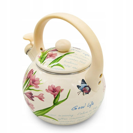 Meyerhoff Fluitketel 2,2 Liter – Emaille Waterketel – Inductie – Krokus