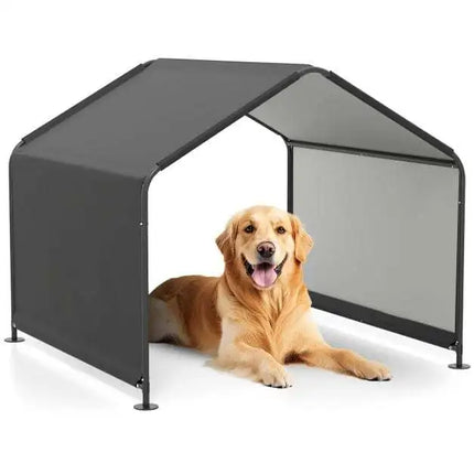 Trendmix Hondentent Waterdicht Zwart – Grote Hondenschuilplaats voor Buiten – 129x124x108 cm – Voor Kleine, Middelgrote & Grote Rassen