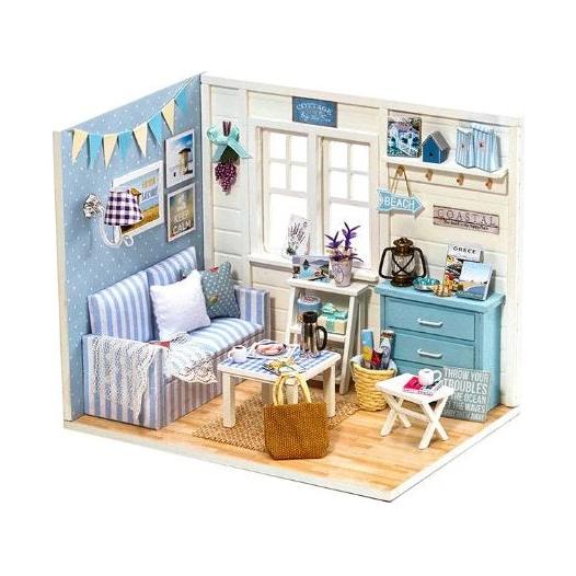 Ikonka DIY Modelbouw Woonkamer - Miniatuurhuisje Fresh Sunshine - Miniatuur Bouwpakket