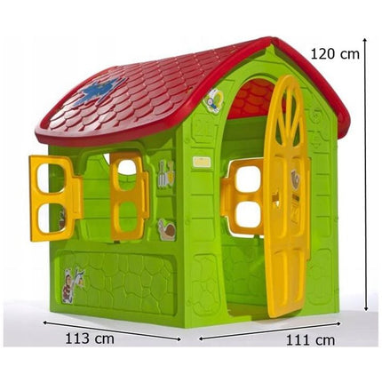 My First Playhouse Kinder Speelhuisje voor Binnen en buiten - Groen - 120 x 113 x 111 cm