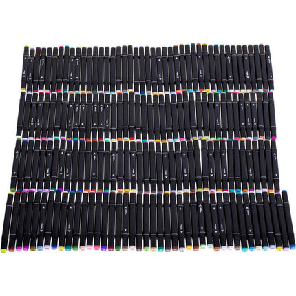 Dubbelzijdige alcoholmarkers in etui 168 stuks