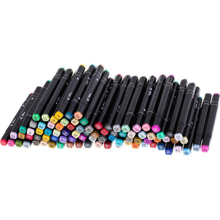 Dubbelzijdige alcoholmarkers in etui 168 stuks