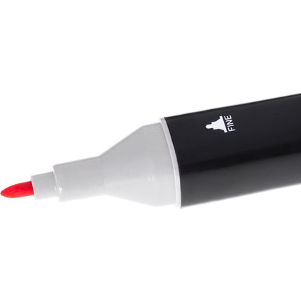 Dubbelzijdige alcoholmarkers in etui 48 stuks - Dual tip markers