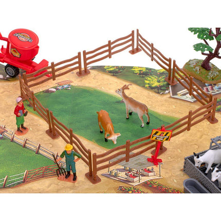 48-delige speelgoed boerderij met dieren, speelmat en tractoren - Boerderijspeelgoed