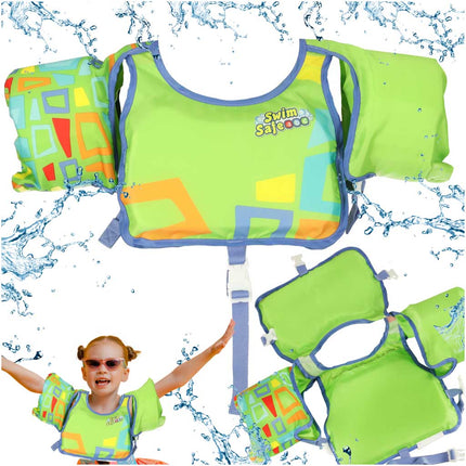 Bestway Zwemvest met Zwemmouwen Groen 3-6 Jaar (19-30 kg) – Schuimvest met Kapok – Veilig Leren Zwemmen