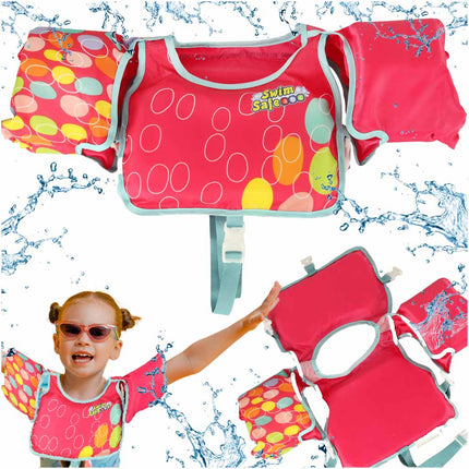 Bestway Zwemvest met Zwemmouwen Roze 3-6 Jaar (19-30 kg) – Schuimvest met Kapok – Veilig Leren Zwemmen