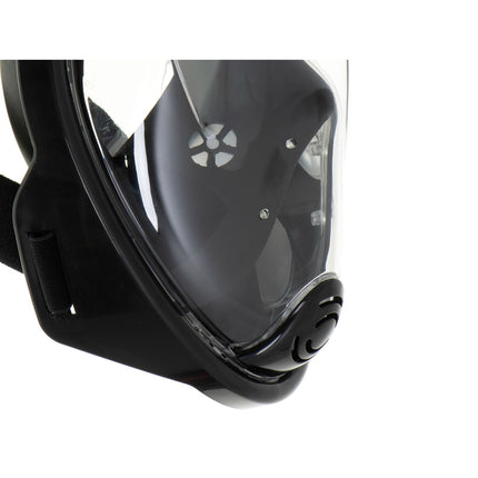 Snorkelmasker Volledig Gezicht L/XL – Full Face Snorkelmasker – Opvouwbaar – Anti Fog – Dry Top – 180° Panoramisch Zicht – Zwart – Met GoPro Houder