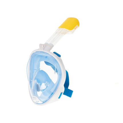 Snorkelmasker Volledig Gezicht S/M – Opvouwbaar – Anti Fog – Dry Top – 180° Panoramisch Zicht – Full Face Snorkelmasker Blauw – Met GoPro Houder