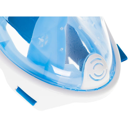 Snorkelmasker Volledig Gezicht L/XL – Opvouwbaar – Anti Fog – Dry Top – 180° Panoramisch Zicht – Full Face Snorkelmasker Blauw – Met GoPro Houder