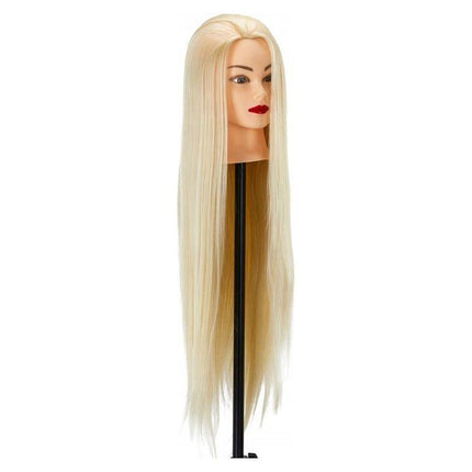 Gabbiano Oefenhoofd Kapper - 60 cm Haarlengte - Synthetisch Haar - Kappersopleiding - Blond