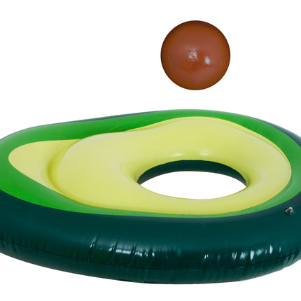 Opblaasbaar Avocado Luchtbed XL met Bal – 150x115 cm – Zwembad Luchtbed voor Volwassenen & Kinderen
