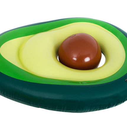 Opblaasbaar Avocado Luchtbed XL met Bal – 150x115 cm – Zwembad Luchtbed voor Volwassenen & Kinderen