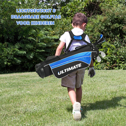 Trendmix Junior 5-Delige Golfclub Set Inclusief tas en Golfclubs – Junior Golfclubs - Golf Set Voor Kinderen In De Leeftijd Van 8-10 Blauw