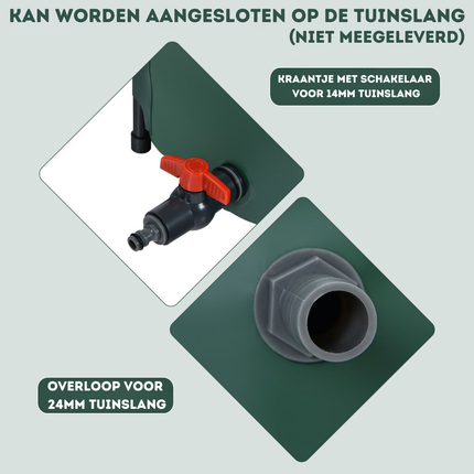 Trendmix Regenton Opvouwbaar 200 Liter – Met Kraan en Filter – Weerbestendig PVC – Regenwater Opslag – Groen