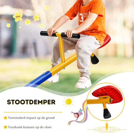 Trendmix 2-Persoons Wip 360° Draaibare Wipwap - Belastbaar tot 60kg Metalen Carrouselwip - Kinderwip voor Kinderen van 3-8 Jaar
