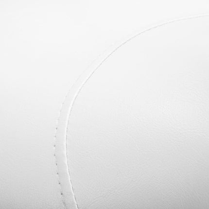 Ergonomische Cosmetische Zadelkruk Met Rugleuning - Kapperskruk in Hoogte Verstelbaar - Werkplaatsstoel Wit/Goud