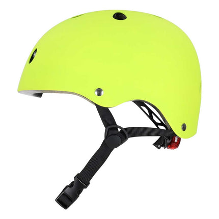 Kinderhelm maat S 48-54 cm – Fietshelm, Step Helm & Skatehelm voor Kinderen – LED Achterlicht – Geel