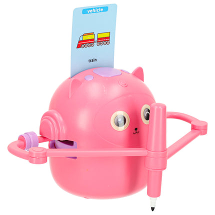Tekenrobot voor Kinderen – Interactieve Educatieve Robot – Leer Tekenen Stap voor Stap – Inclusief 100 Flashcards – Roze – Vanaf 3 Jaar