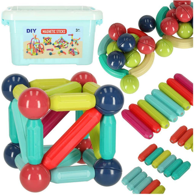 50 Delige Magnetische Staafjes Bouwset - Constructiespeelgoed - STEM Speelgoed - Montessori Speelgoed - Magnetische Bouwblokken - Educatief Speelgoed - Vanaf 3 Jaar