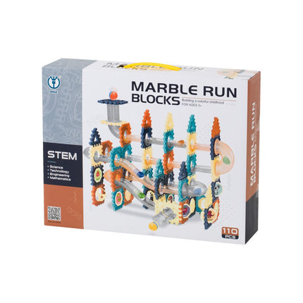 110-delige Knikkerbaan Marble Run Bouwset – 3D Bouwen – Educatief Speelgoed – Vanaf 3 Jaar – Kleurrijk Kunststof
