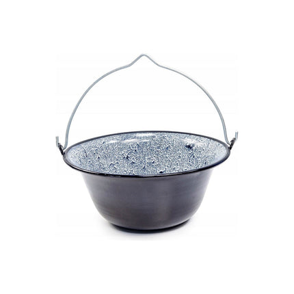 Tragar Emaille Kampvuurketel 8L – Stoofpot- & Goulashketel – Open Vuur – Met Handvat – Zwart