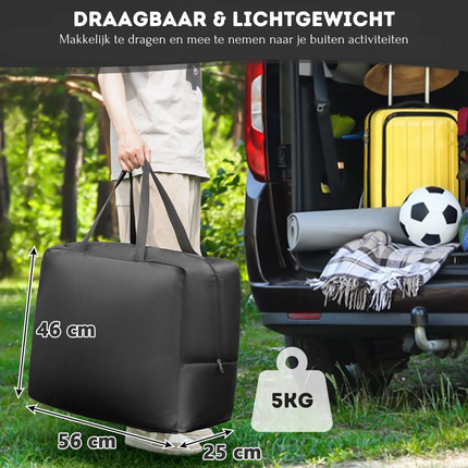 Trendmix HD 4K Opblaasbaar Projectiescherm - 16:9 Dubbelzijdig Buitenprojectiescherm - 327,5 x 119 x 266 cm Zwart