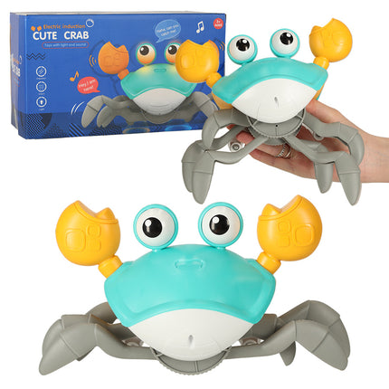 Kruipende En Dansende Krab Muzikaal Speelgoed Met Geluid - Interactief En Educatief Speelgoed Voor Kinderen En Baby's - Baby speelgoed - Sensorisch Speelgoed - Oplaadbare 3,7V Batterij - Groen