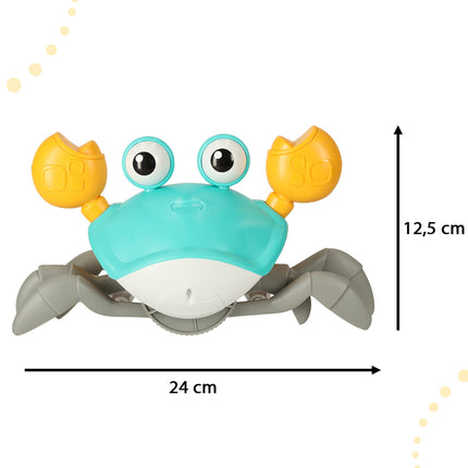 Kruipende En Dansende Krab Muzikaal Speelgoed Met Geluid - Interactief En Educatief Speelgoed Voor Kinderen En Baby's - Baby speelgoed - Sensorisch Speelgoed - Oplaadbare 3,7V Batterij - Groen
