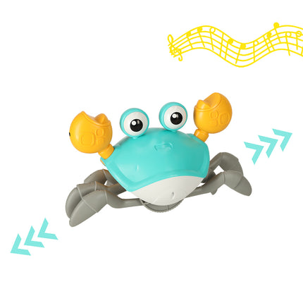Kruipende En Dansende Krab Muzikaal Speelgoed Met Geluid - Interactief En Educatief Speelgoed Voor Kinderen En Baby's - Baby speelgoed - Sensorisch Speelgoed - Oplaadbare 3,7V Batterij - Groen