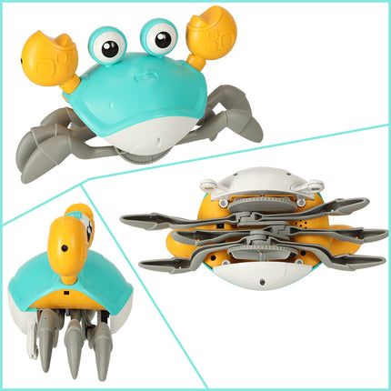 Kruipende En Dansende Krab Muzikaal Speelgoed Met Geluid - Interactief En Educatief Speelgoed Voor Kinderen En Baby's - Baby speelgoed - Sensorisch Speelgoed - Oplaadbare 3,7V Batterij - Groen