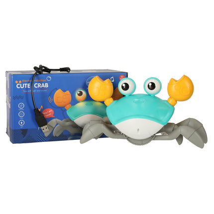Kruipende En Dansende Krab Muzikaal Speelgoed Met Geluid - Interactief En Educatief Speelgoed Voor Kinderen En Baby's - Baby speelgoed - Sensorisch Speelgoed - Oplaadbare 3,7V Batterij - Groen