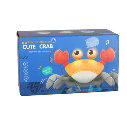 Kruipende En Dansende Krab Muzikaal Speelgoed Met Geluid - Interactief En Educatief Speelgoed Voor Kinderen En Baby's - Baby speelgoed - Sensorisch Speelgoed - Oplaadbare 3,7V Batterij - Oranje