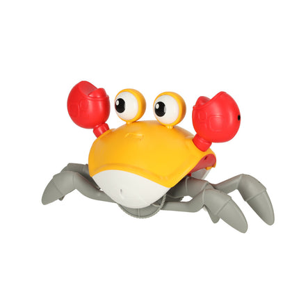 Kruipende En Dansende Krab Muzikaal Speelgoed Met Geluid - Interactief En Educatief Speelgoed Voor Kinderen En Baby's - Baby speelgoed - Sensorisch Speelgoed - Oplaadbare 3,7V Batterij - Oranje
