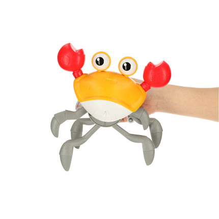 Kruipende En Dansende Krab Muzikaal Speelgoed Met Geluid - Interactief En Educatief Speelgoed Voor Kinderen En Baby's - Baby speelgoed - Sensorisch Speelgoed - Oplaadbare 3,7V Batterij - Oranje