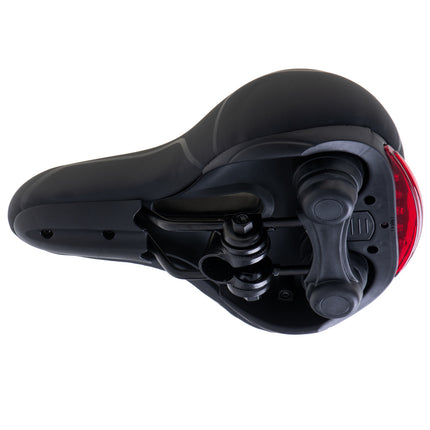 Comfortabel Fietszadel – Breed Zadel met Schuim & LED Achterlicht