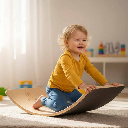 Lulilo houten balansbord - Evenwicht Balance board - Balansspeelgoed met vilt - voor volwassenen en kinderen
