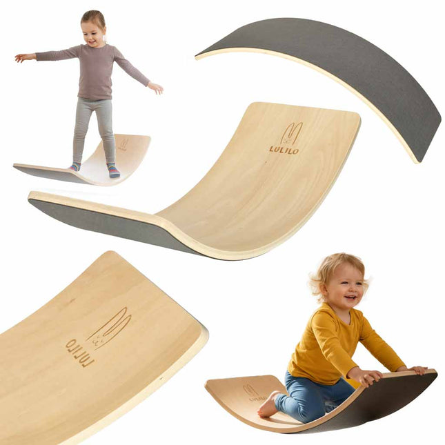 Lulilo houten balansbord - Evenwicht Balance board - Balansspeelgoed met vilt - voor volwassenen en kinderen