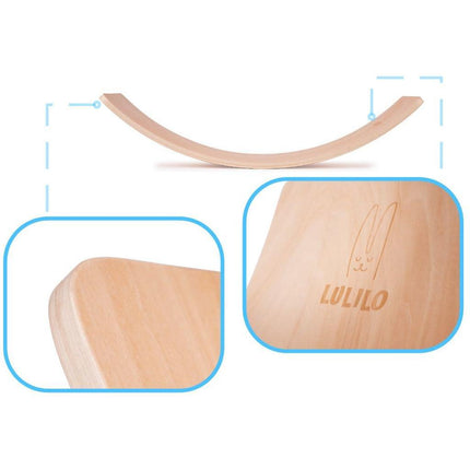 Lulilo Boldo houten balansbord - Evenwicht Balance board - Balansspeelgoed zonder vilt - Voor volwassenen en kinderen