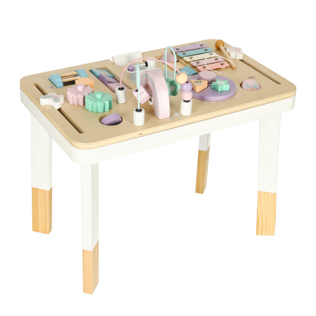 LULILO LUDO Montessori Sensorische Speeltafel – Houten Manipulatietafel 2-in-1 – Educatief Speelgoed vanaf 3 Jaar – Roze