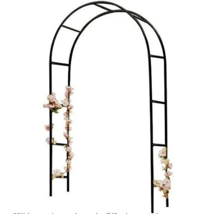 Rozenboog Metaal 240 x 140 cm – Tuinboog voor Klimrozen, Klimplanten en Clematis – Pergola – Zwart