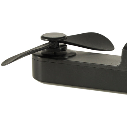 Mini USB Ventilator Opvouwbaar Zwart – Draagbare Handventilator – Oplaadbaar via USB-C – Bureauventilator – Powerbankfunctie