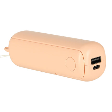 Mini USB Ventilator Opvouwbaar Zalmroze – Draagbare Handventilator – Oplaadbaar via USB-C – Bureauventilator – Powerbankfunctie