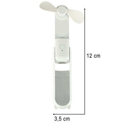 Mini USB Ventilator Opvouwbaar Wit – Draagbare Handventilator – Oplaadbaar via USB-C – Bureauventilator – Powerbankfunctie