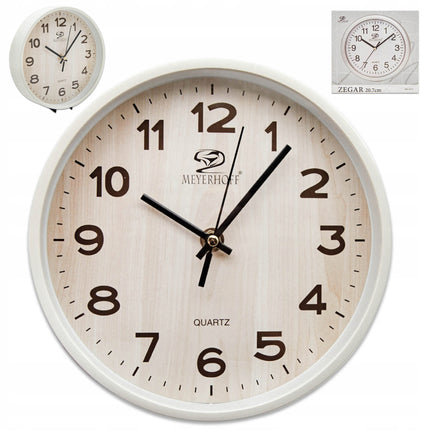 Wandklok 20 cm – Stille Muurklok & Tafelklok – Grote Cijfers – Quartz